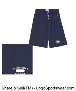 Mens PE Uniform Approved Shorts with 9 inch Inseam Design Zoom